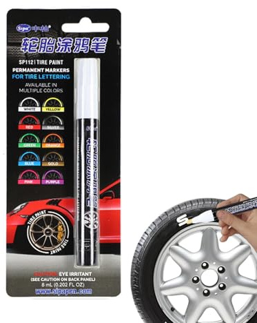 Pittura di pittura marcatore pneumatico - indicatore impermeabile, inchiostro permanente | Penna a doghe per auto, ritocco preciso su gomma, metallo, pietre, legno e plastica, ideale per la dec