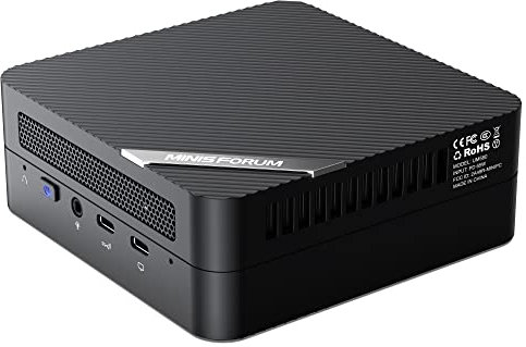 MINISFORUM UM560 XT Mini PC, AMD Ryzen 5 5600H CPU a 6 core e 12 thread fino a 4,2 GHz, grafica AMD Radeon (GPU da 1800 MHz), 32 GB DDR4 / 512 GB di SSD PCIe, 2 x porte HDMI/USB-C/2,5 GHz RJ45