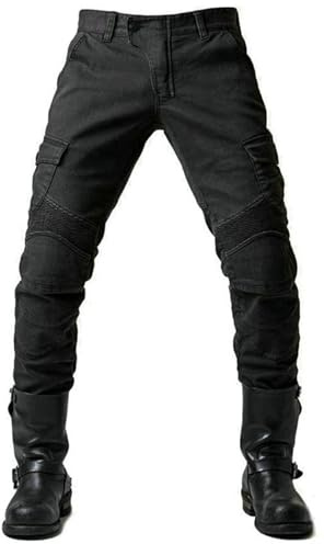 Mens Motorcycle Jeans, Motorbike Stretch Jeans for Men Biker Pants Motorcycle Trousers with Pockets, S-2XL