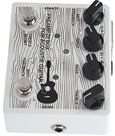 Vistreck Bärbar Pedal Elektrisk Förförstärkare för Gitarrer med LED-indikator – Slitstark Aluminiumlegering, DC9V Strömförsörjning