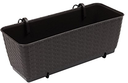 Prosper Plast drl400pw-440u 38,6 x 15,4 x 14,2 cm ratolla PW Blumentopf – Dunkelbraun (12-teilig)