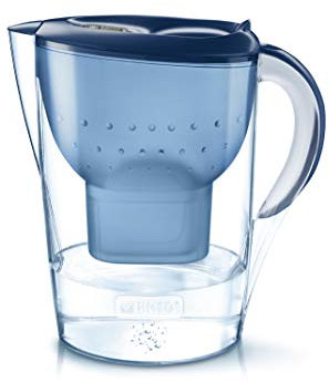 Brita – Karaffe mit Wasserfilter, kompatibel für Maxtra+-Kartuschen, Farbe: Weiß 3,5 L blau