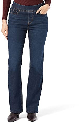 Levi Strauss Signature Gold Women's Totally Shaping Pull-On Bootcut Jeans High-Rise Stretch Denim (Also Available in Plus Size), Point Bonita 5d, 18 Long