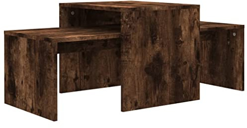 vidaXL Soffbord rökfärgad ek 100x48x40 cm konstruerat trä