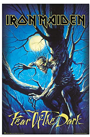Grupo Erik Poster Iron Maiden Fear of the Dark - Laminas decorativas 61x91,5cm a todo color | Posters para pared ideal decoración habitación