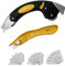 XW Heavy Duty Roller Carpet Knife and Light-Weight Carpet Knife，Extra 15 PCS Blades Included, 2-Pack