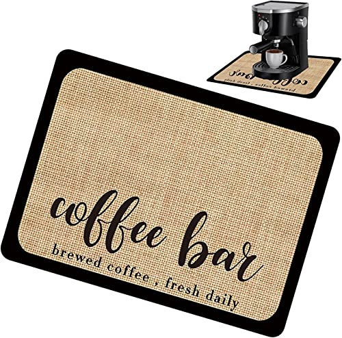 Alfombrilla de bar de goma para café, alfombrilla de drenaje absorbente de cocina, alfombrilla para cafetera, alfombrilla para café, alfombrilla antideslizante para cocina(40 x 50 cm)