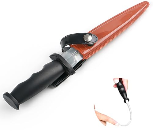 Lovisun Rubber Dagger - Reddish-Brown Prop Knife with Scabbard - 10.5 Inch Safe Fake Knife