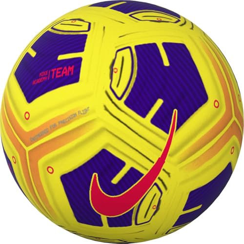 Nike FZ7540-710 NK Academy - Team - FA24 Recreational Soccer Ball Unisex Yellow/Violet/Bright Crimson Größe 3