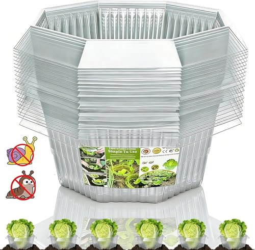 10 stycken snigelkrage, snigelskydd, snigelkrage av plast, snigelskyddsringar, snigelstaket för att skydda sniglar, för dina salladsväxter och kål – skyddar växter från djurspott