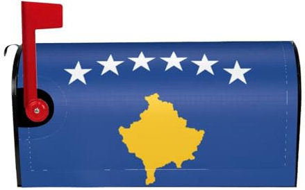 Bandiera del Kosovo stampata alla moda magnetica protettiva per cassetta postale impermeabile personalizzata stampata copertura per cassette postali
