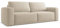 Kaila 3-Sitzer Sofa mit Schalffunktion in Beige - Schlafsofa mit Bettfunktion aus Chenille, modernes Japandi & Skandi Design für Wohnzimmer, Oeko-Tex Zertifiziert 242x100x91 cm, bis 350 kg belastbar