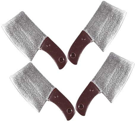 KICHOUSE 4pièces Miniature Resin Cutter Couteaux De Cuisine Outils De Décoration pour Maison De Poupée Et Jeux De Rôle