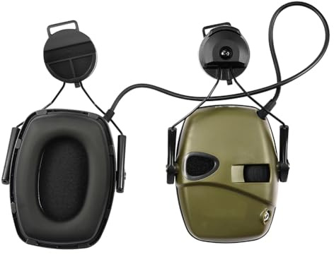 Vocdikficy Cuffie Elettroniche Tattiche da Sparo per Esterni con Protezione Anti-Rumore per L'Udito e Amplificazione del Suono degli Impatti B.