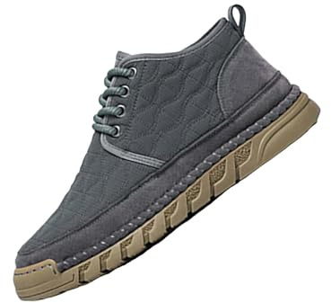 Stivali invernali da uomo, caldi, da neve, imbottiti, per il tempo libero, antiscivolo, scarpe da trekking, scarpe termiche, casual, vegane, per l'autunno, grigio., 38 EU
