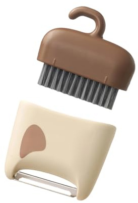 Utensile per Sbucciare Frutta,Raschietto Multifunzionale Manuale - Pelafrutta Con Spazzola - Per Patate, Cetrioli, Pere, Cucina, Cottura, All'Aperto, Viaggio E