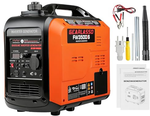 Inverter Stromerzeuger 2800W Tragbarer Stromgenerator Benzin Superleise 4 Takt mit 12V DC und 230V AC Leicht Notstromaggregat Benzin für Camping Wohnwagen Garage Baustelle