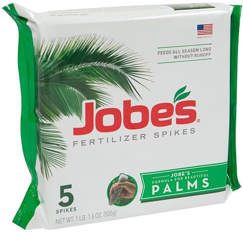 Jobe’s Palm Fertilizer Spikes, Easy Plant Care Fertilizer for Palm Trees and Plants, 5 Count