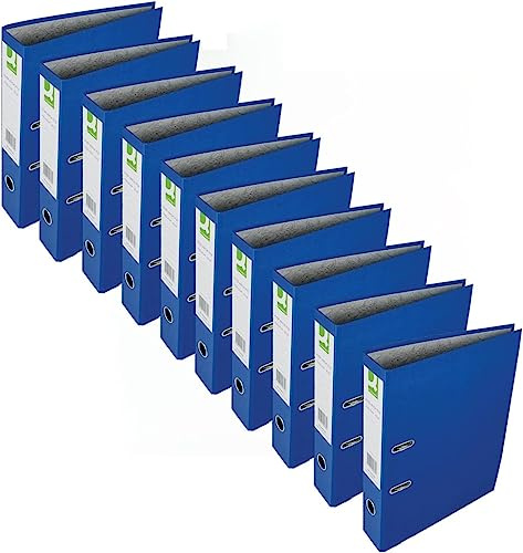 Q-Connect Lever Arch File Paperback Foolscap Blue (Pack of 10) KF20030