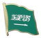 Saudi Arabien Flaggen Pin, arabische Fahne 2x2cm, MaxFlags®