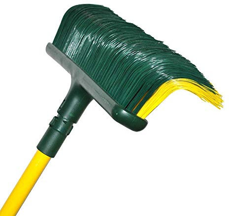 Balai d'extérieur et de Sol | avec Manche Extensible | Balai de Jardin avec Brosse Ergonomique 45 cm | Nettoyage de la Maison