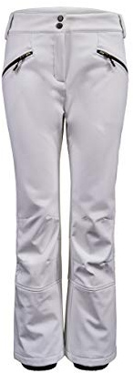 KILLTEC Women's Pantalon de Ski/Pantalon Softshell avec Pare-Neige Thônes WMN Ski Sftshll PNTS A, Blanc, 40, 36410-000