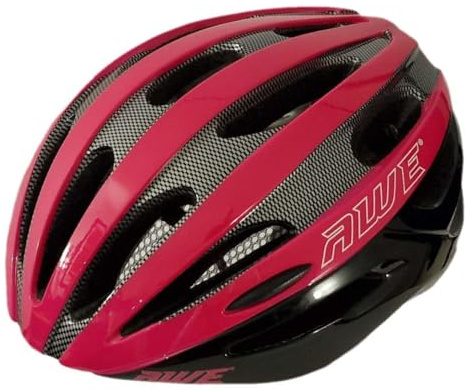 AWESprint™ Bike Helmet Road Helmet Adult Mens Womens 55-58cm Bicycle Helmet Black/Carbon/Pink Medium Adjustable Lightweight *AWE 5 year Crash Replacement Policy, CE-EN 1078:2012:A1:2012 standards