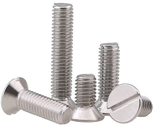 OUMIFA Viti Viti a Testa a Testa Piatta in Acciaio Inox da 50pcs 304 in Acciaio Inox a Testa Piatta M4 m5. Lunghezza 8-30mm. (Length : 30mm, Dimensione : M4)