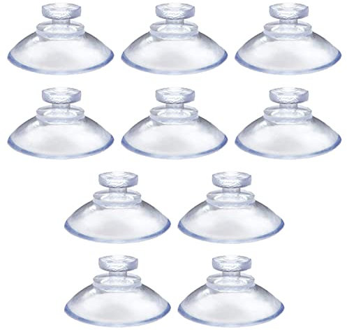ALLY-MAGIC 10PCS Suction Cups, 25MM Plastic Sucker Pads Without Hooks, Rubber Suckers Cup Hangers for Outdoor, Kitchen, Bathroom, Window, Mirror Y6-MGTXP