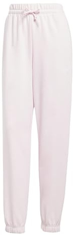 adidas Damen Essentials LINEAR French Terry Cuffed Pants, Clear pink/White, XS