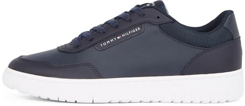 Tommy Hilfiger Men’s Elegant Basket Core Court Trainers, Blue (Desert Sky), 8