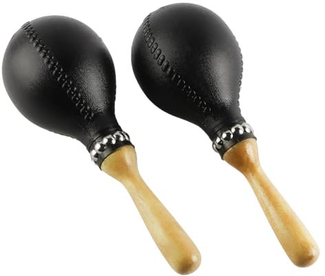Sarini Slagverk Maracas Shakers rattles Sand Hammer Slagverksinstrument Plastskal och trähandtag för liveframträdanden