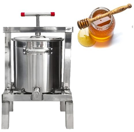 Fruit Honey Manual Press,Stainless Steel Fruit Wine Press Large Fruit Honey Presser and Cider Manual Juice Maker T-shapePress Extractor for Wine and Juice Making Cider Press