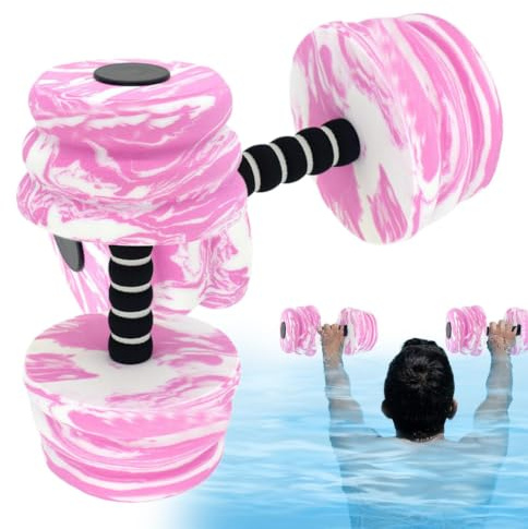 Hantel set för vattenträning 2 stycken färgglada EVA-skum skivstångsset med | Vattenvikter för träning i swimmingpool Swimmingpool, simträning, vattenfitness och vattensport och