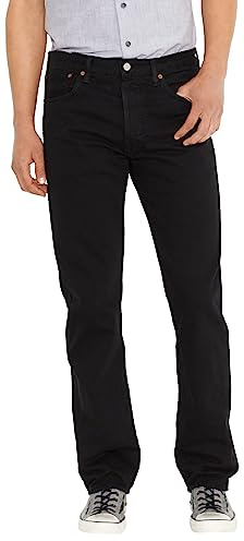 Levi's Jean 501 Original Fit pour homme, noir, rouge, noir, 28W/32L, Noir, rouge, noir., 28 W/32 L