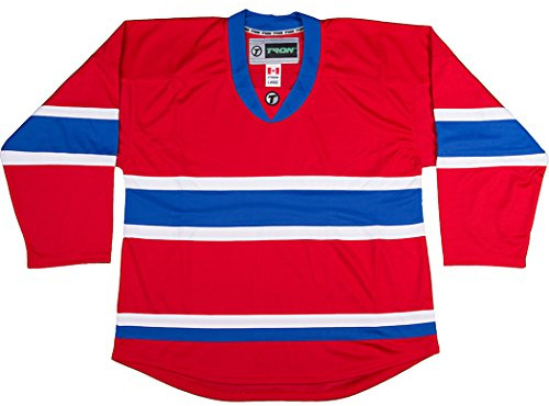 TronX Tuta DJ300 da hockey su ghiaccio, Senior (DE/NL/SE/PL, alfanumerica, S, Regular, Montreal Canadiens - Red), Montreal Canadiens Rosso