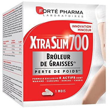 Forté Pharma – Xtraslim 700 | Complément Alimentaire Brûleur de Graisses | Formule Exclusive 8 Actifs | Programme Minceur Perte de Poids | 1 mois | 120 gélules minceur