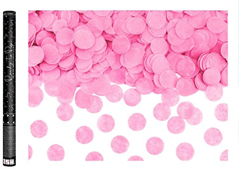 Tubo Cannone Spara Coriandoli Rosa per Gender Reveal Party (Femmina)