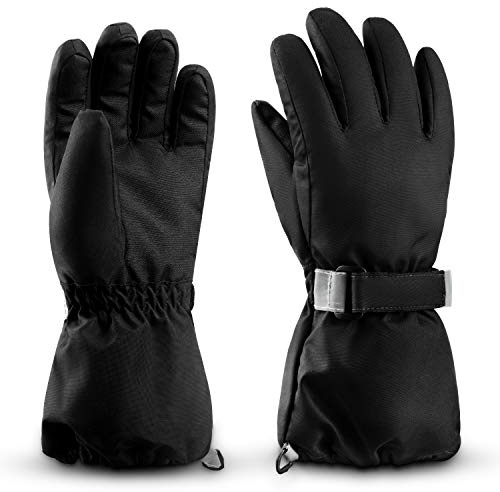 ThxToms Guantes de Esquí para Niños Nieve de Invierno -15 ℃ | Cortavientos Cálido e Impermeable | Clima Frío Engrosado de Oxford | Deportes al Aire Libre Snowboard Esquí |Niño y Niña de 4 a 13 Años