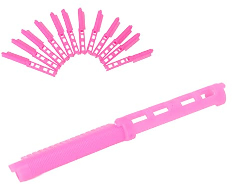 Hair Perm Rods, Ventilation Holes Cold Curling Hair Wave Rods Easy Clip Reduce Hair Damage for Home Use for Hair Styling(rose Red)