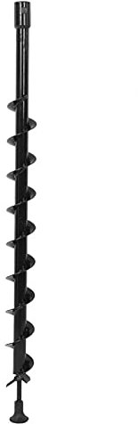 Broca de barrena para plantar, broca de barrena para herramienta de sembradora de bulbos, broca de barrena de acero para tierra, excavadora de agujeros para postes de jardín, 60x800 mm para