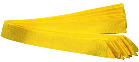 HALE | Teambänder, Mannschaftsbänder, Parteibänder, Schärpen (versch. Farben) Set mit 10 Stück für Schule und Verein, für Jugendliche und Erwachsene, 70 cm lang, 4 cm breit (Gelb)