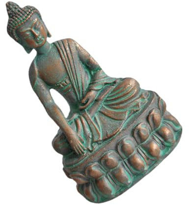 Amosfun 1pezzi Statuetta Buddha Seduto Resina Per Decorazione Domestica Arte Figurativa Per Ufficio e Ambienti Zen Arredo Feng Shui Per Buone e Serenità