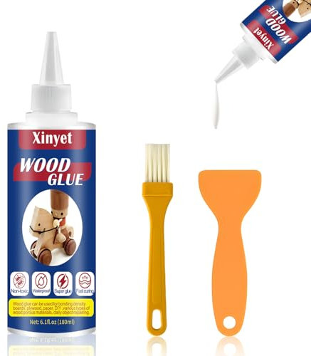Xinyet 180ml Colle pour Bois, Colle à Bois RéSistante pour L'Artisanat, Colle Super InstantanéE pour ChêNe, Meubles en Bois, Produits et Artisanat En Bois, pour Bords de Bois