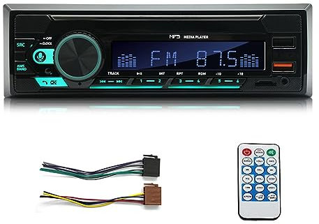 Quystetes 1 Set 4 Canali 45 W Autoradio Multifunzione Plug-in U Disk con Funzione Multicolore per Auto