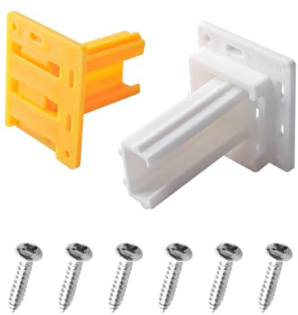 H306 Drawer Slide Socket Set,3/4 C Shaped Slide Channel Replacement Cabinet Hardware Support for RV Camper Drawer Rails