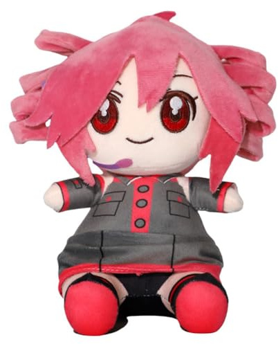 CHANGYUE Kasane Teto plysch, söt fylld anime figur kudde docka, mjuk tecknad virtuell karaktär Musica plysch leksak för samlare fans, 20 cm (grå) (B)