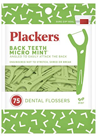 PLACKERS - 8105199 - Porte-Fil Dentaire Coudé Sachet de 75 Unités