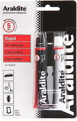 Araldite 2 x 15ml Tubes (Clear/Transparent, Epoxy Resin, Liquid, Adhesive Tube, Adhesive)