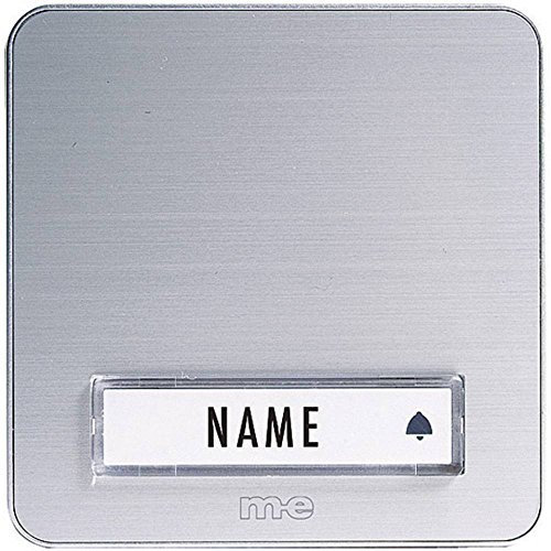 Plaque de sonnette simple m-e modern-electronics KTA-1 A/S argent 12 V/1 A